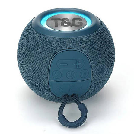 Bluetooth-колонка TG337 з rgb підсвічуванням, speakerphone, радіо, blue, фото 1