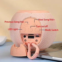 Bluetooth-колонка TG337 з rgb підсвічуванням, speakerphone, радіо, pink, фото 6