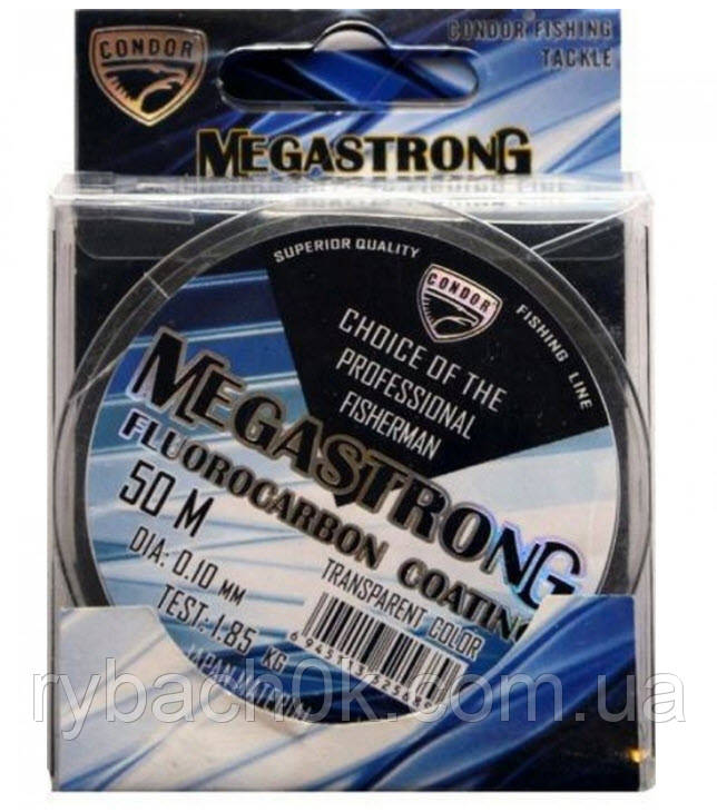 Волосінь Condor Megastrong Fluorocarbon Сoated 0,14mm 50m