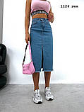 Спідниця жіноча з розрізом 1124 ген, фото 3
