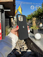 Чехол для iPhone 14 Pro Max Silicone Case Black / на айфон 14 про макс квадратные бортики силикон кейс черный