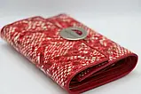 Жіночий шкіряний гаманець Wanlima 11045340662 Red/White, фото 4
