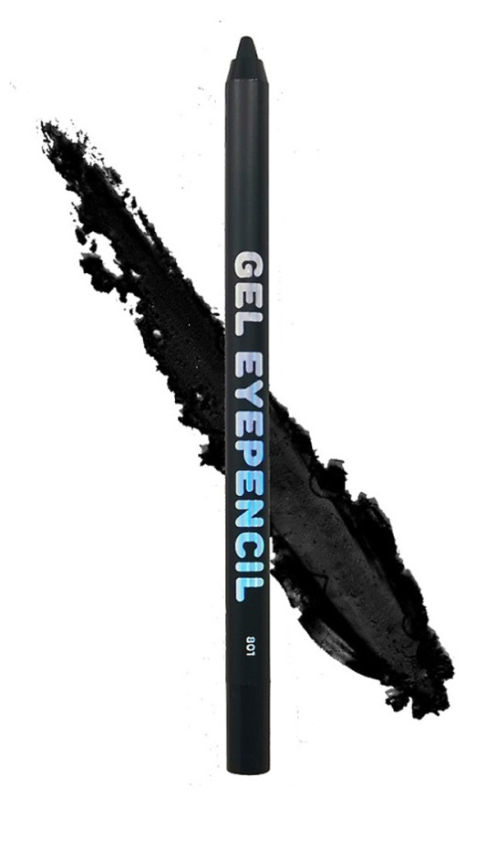 Гелевий олівець для очей Parisa Cosmetics Gel Eyepencil No 801 Чорний, 1.2 г, фото 1