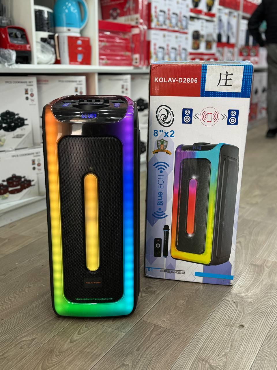 Колонка акумуляторна KOLAV D-2806 з радіомікрофоном (USB/BT/FM/TWS)