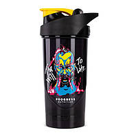 Шейкер для спортивного харчування Progress Nutrition Shieldmixer Shaker The Will To Life 700мл black/yellow