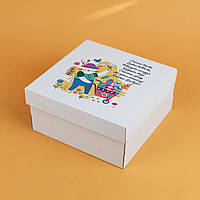 Коробка пасхальная 200*200*100 мм Коробка для набора пасхальных гостинцев "Смачної паски"