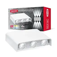 Світильник світлодіодний MAXUS MWL 6W 3CCT IP65 WH Square 3000K-4200K-6500K  1-MWL-6W-WHS