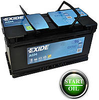 Аккумулятор EXIDE AGM 96Аh 850A R+ Start/Stop EK960