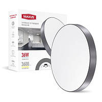 Світильник світлодіодний накладний 1-MSP-3641-SLG MAXUS SP Ceiling 36W 4100K Circle Slim Gray