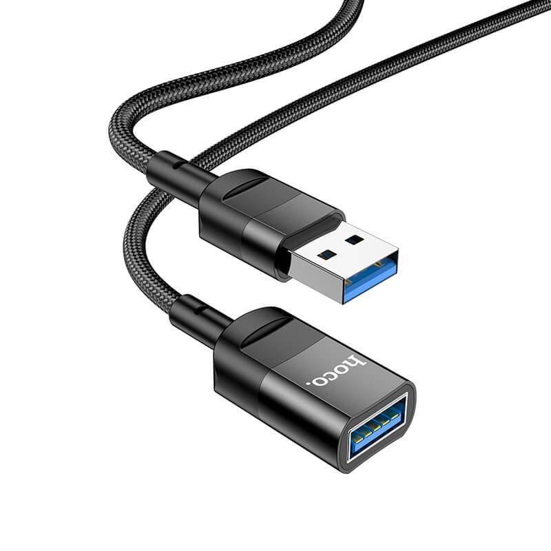 Кабель Hoco USB male для USB femme charging data sync extension cable U107 |1.2M, OTG USB3.0, 3A| 5 Gbps