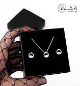 Набір прикрас срібне покриття "Серце Океану", сережки 925 проби EGYPT SILVER