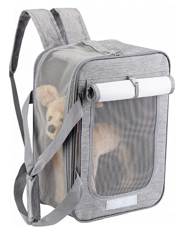 Рюкзак - сумка 2 в 1 переноска для котів та собак 45х34х25 CosmoPet CP-43 Gray