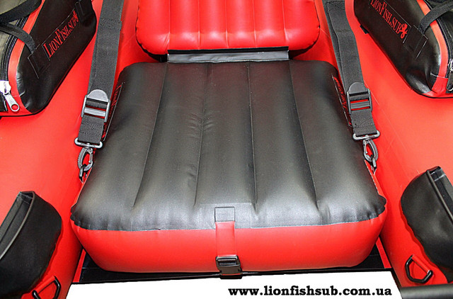 Крісло LionFish.sub Надувне Сидіння в Човен або Байдарку з Регулюванням Нахилу Спинки, Універсальне з ПВХ