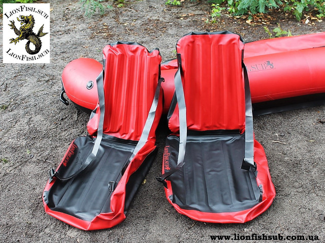 Крісло LionFish.sub Надувне Сидіння в Човен або Байдарку з Регулюванням Нахилу Спинки, Універсальне з ПВХ