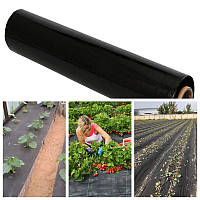 Плівка 30 мкм 1.20м*1000м чорна універсальна поліетиленова плівка в рулонах від виробника