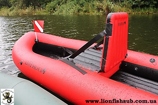Кресло LionFish.sub Надувное Сиденье в Лодку или Байдарку с Регулировкой Наклона Спинки, Универсальное из ПВХ