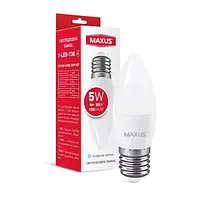 Лампа светодиодная C37 5W 4100K 220V E27 1-LED-738