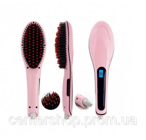 Расческа выпрямитель Fast Hair Straightener. Цвет: розовый ТОП - фото 3 - id-p2118055478