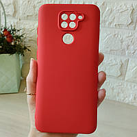 Яркие чехлы для xiaomi redmi Note 9 однотонный мягкий с микрофиброй Silicone Cover Full Camera