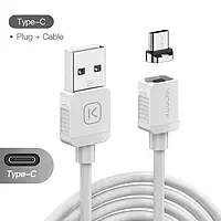 Магнітний кабель KUULAA Type-C Magnetic Cable 1 m White