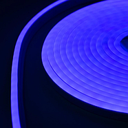 Стрічка силіконова LED NEON 5M Blue Світлодіодна смуга синя 12V-220V, фото 7