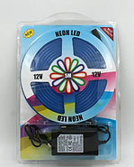 Стрічка силіконова LED NEON 5M Blue Світлодіодна смуга синя 12V-220V, фото 10