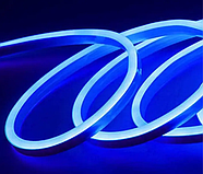 Стрічка силіконова LED NEON 5M Blue Світлодіодна смуга синя 12V-220V, фото 3