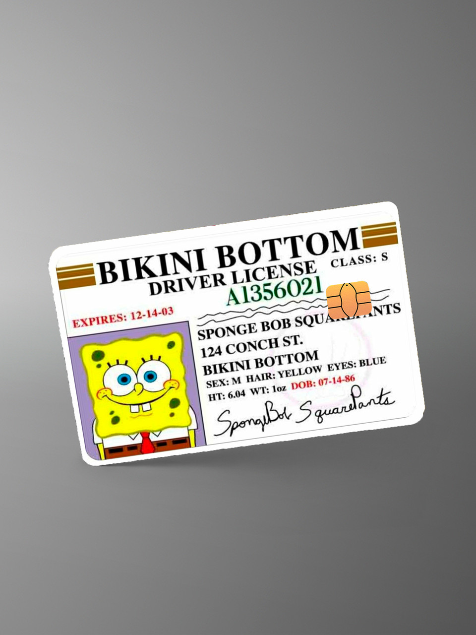 Наклейка на банківську картку "Спанч Боб"