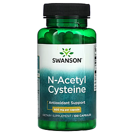 N-Acetyl Cysteine Antioxidant Support 600 мг Swanson 100 капсул