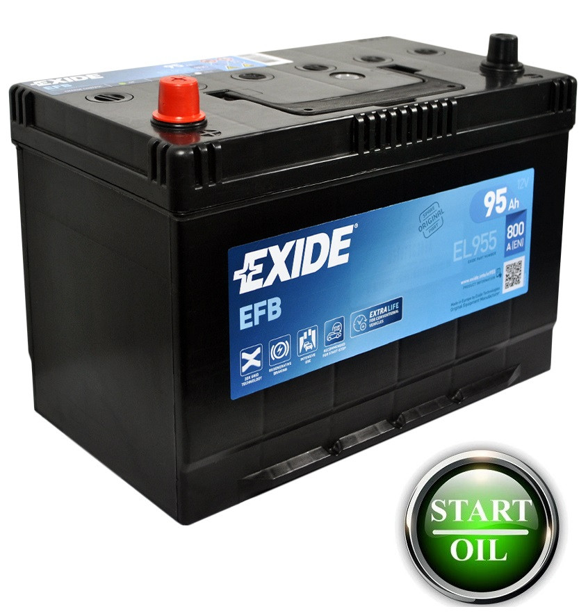 Акумулятор EXIDE EFB Asia 95Аh 800A L+ Start/Stop EL955