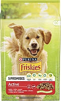 Сухой корм для взрослых активных собак Purina Friskies с говядиной 10 кг