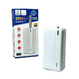 Мінімалістичний зовнішній акумулятор Power Bank (Повір банк) Inkax PB-03A 30000 mAh з розумним захистом, фото 6