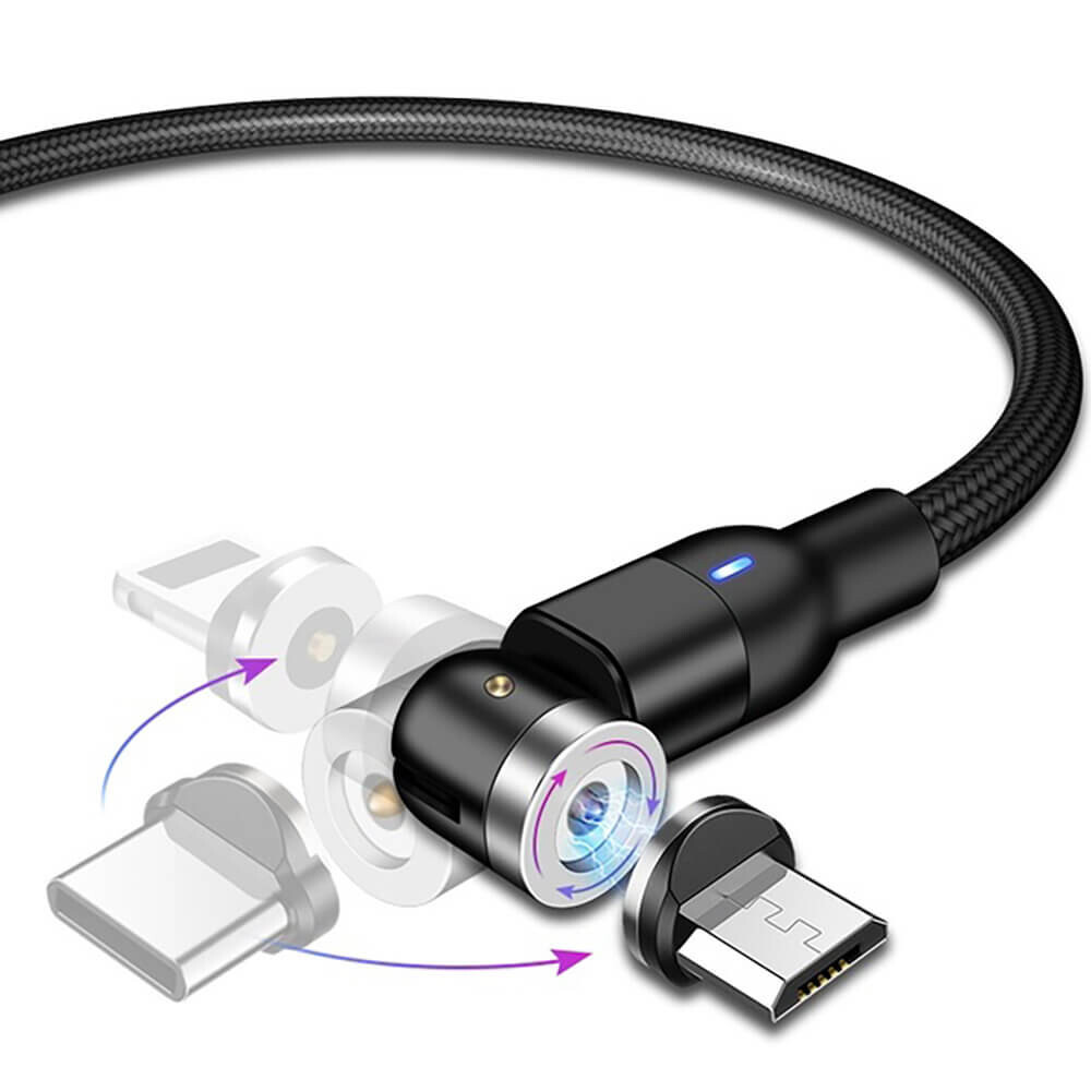Магнітний кабель Suntaiho 540 MicroUsb 1 м Black, фото 1