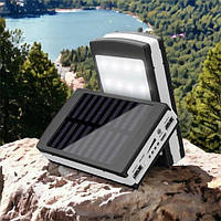 УМБ Power Bank Solar 90000 mAh мобильное зарядное с солнечной панелью и лампой, Power Bank Charger Батарея ТОП