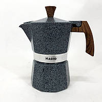 Гейзерная кофеварка Magio MG-1010, гейзерная кофеварка для плиты, кофейник гейзерный ТОП