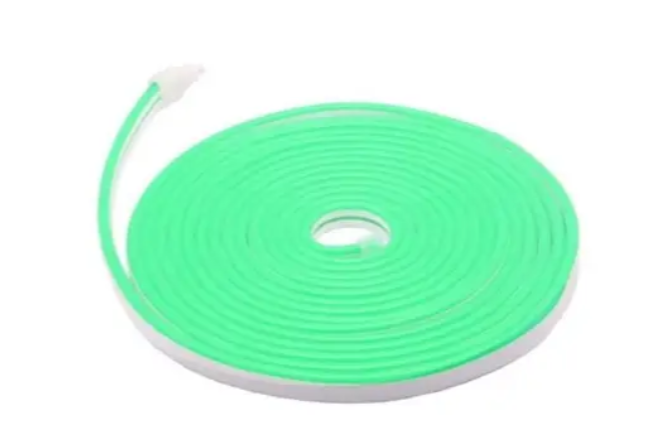 Стрічка силіконова LED NEON 5M Green Світлодіодна смуга зелена 12V-220V, фото 1