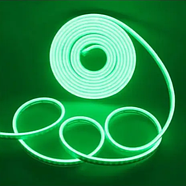 Стрічка силіконова LED NEON 5M Green Світлодіодна смуга зелена 12V-220V, фото 3