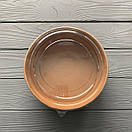 PL-Salad 1.25 Салатник паперовий Чорний/Крафт 1250мл з ПЕТ кришкою (25/50шт/уп), фото 4