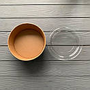 PL-Salad 1.25 Салатник паперовий Чорний/Крафт 1250мл з ПЕТ кришкою (25/50шт/уп), фото 3