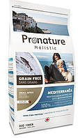 Беззерновой сухой корм Pronature Holistic Dog Mediterranea Small Bites для собак мини и малых пород, Лосось с