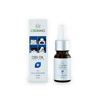 🌿 Олія КБД CbdKing CBD oil для тварин 6% Full Spectrum 600 мг 10 мл Польща
