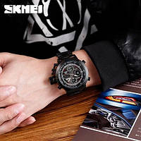 Часы наручные мужские SKMEI 1515BK BLACK, часы наручные электронные тактические. Цвет: черный ТОП