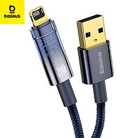 Кабель Baseus Explorer Series Auto Power-Off Fast Charging Data Cable USB to IP 2.4A 1m Blue