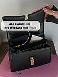 Жіноча сумка 6117 крос-боді чорна, фото 9