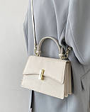 Жіноча сумка 6117 крос-боді біла, фото 6
