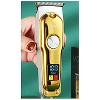 Триммер для бритья бороды, Триммер для волос и бороды VGR V-290 LED Display 3 насадки, машинка для стрижки