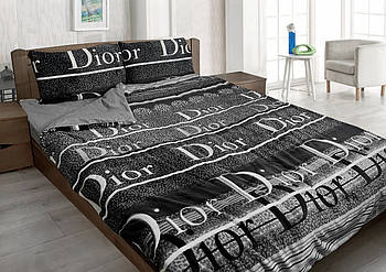 Комплект постільної білизни мікрофібра+бязь ТЕТ-@-ТЕТ Діор сірий (полуторний розмір)