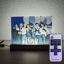 Світильник нічник з надрукованою картинкою Стрей Кідс Stray Kids з пультом acr-uf000158