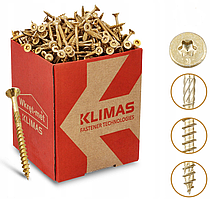 Шуруп саморіз 5х100мм Wkret-Met Klimas KMWHT оцинкований посилений для дерева з потайною головкою упаковка 200 штук