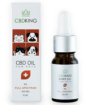 🌿 Олія КБД CbdKing CBD oil для тварин 9% Full Spectrum Польща